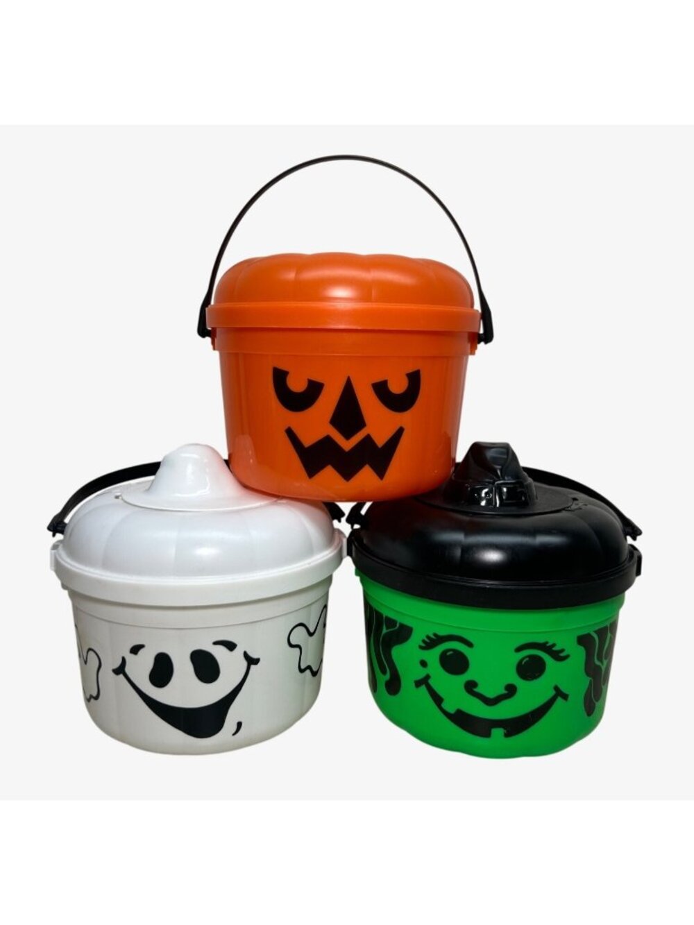 Vintage McDonalds Halloween Buckets 1986 1991 Witch Ghost Jack-o-lantern McGobli